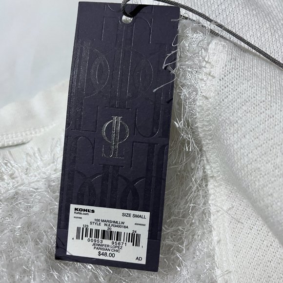 Jennifer Lopez Faux Fur Mixed Media Sweatshirt - Picture 12 of 12